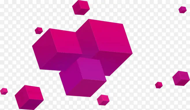 粉色四边形立方体