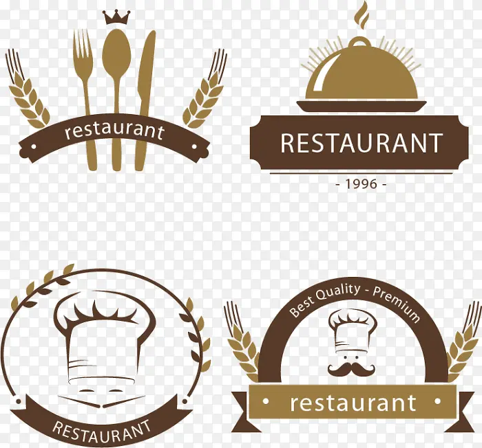 餐馆西餐厅logo矢量素材