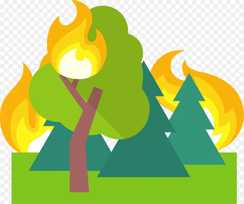 树林失火