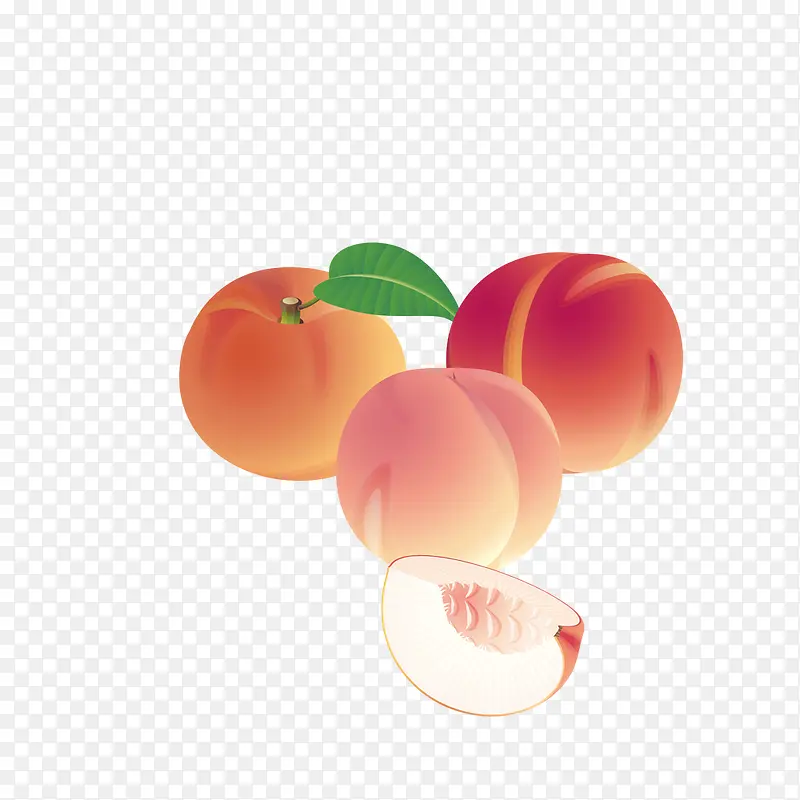 新鲜的水蜜桃