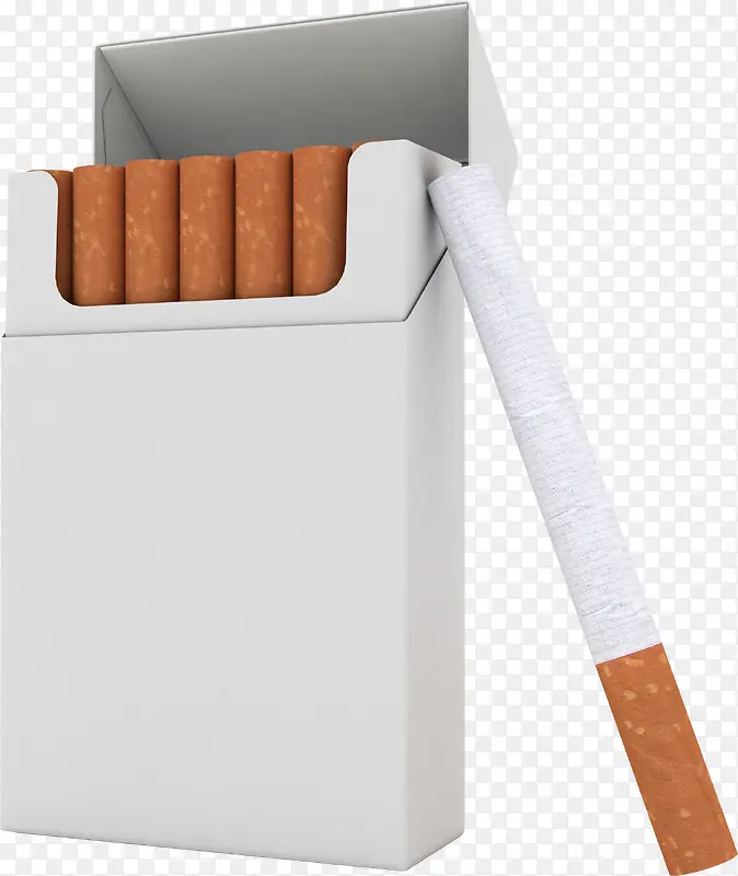 白色纸盒子里面的香烟