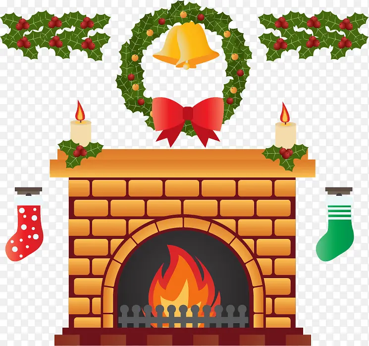 温暖圣诞节火炉