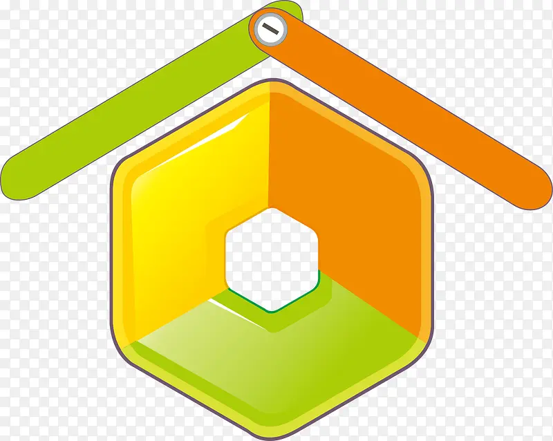 彩色矢量房屋logo图