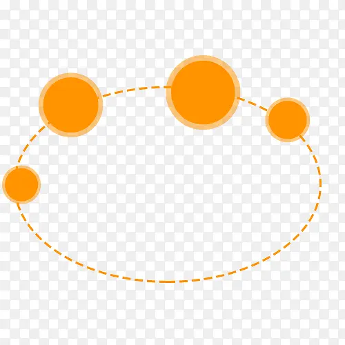 橙色圆圈虚线