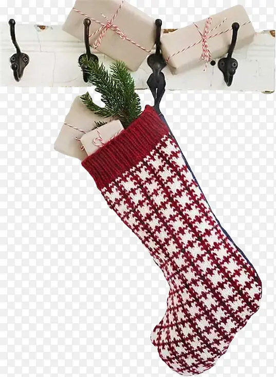 圣诞节毛线袜子