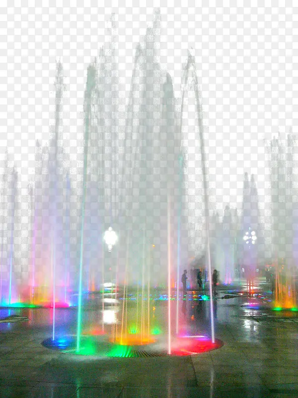 彩色音乐喷泉