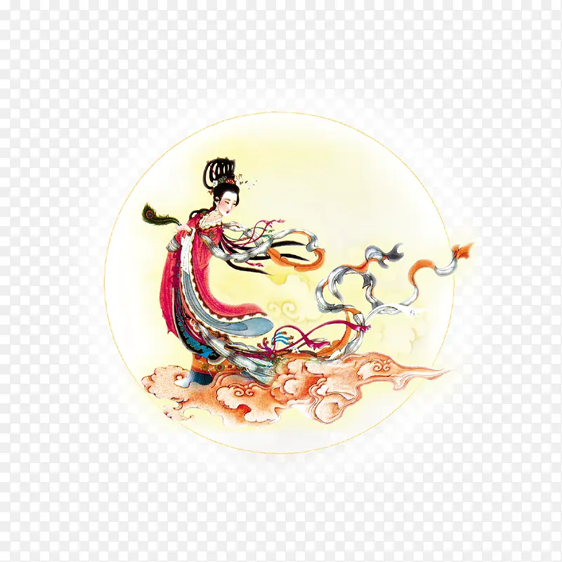 云彩上的嫦娥