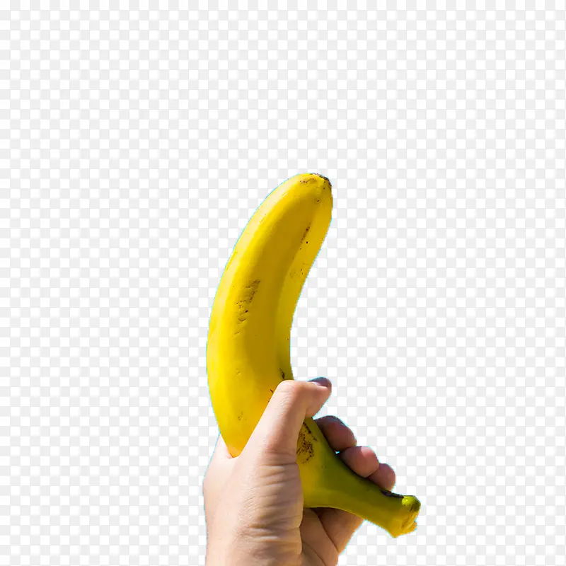 手拿香蕉