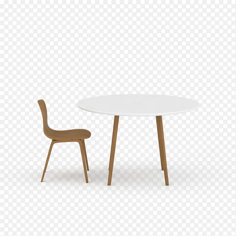 白色咖啡桌椅