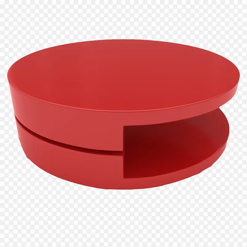 圆形红色咖啡桌椅