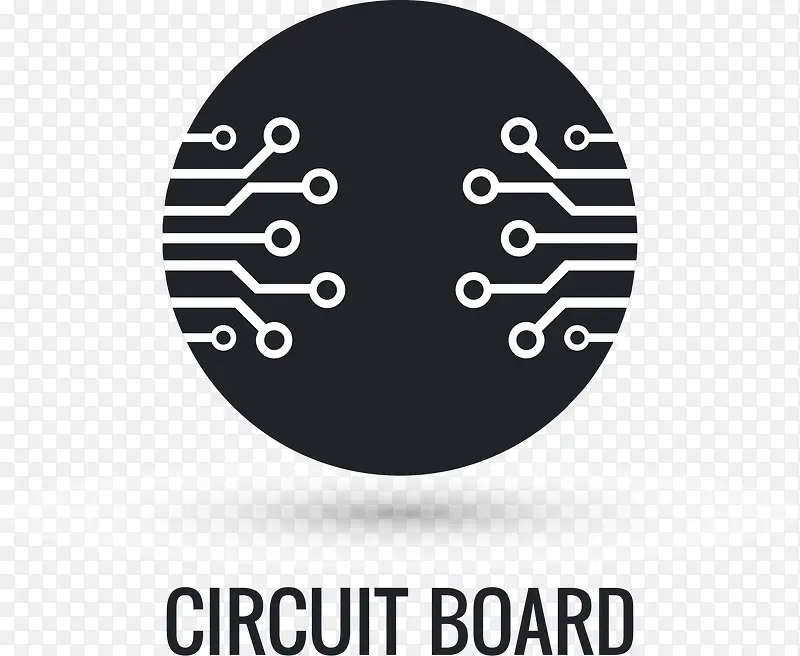 黑色电子科技标识logo设计