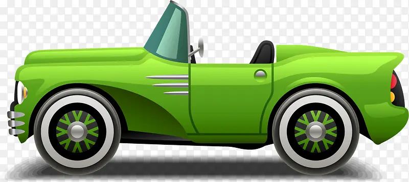 绿色跑车装饰图案