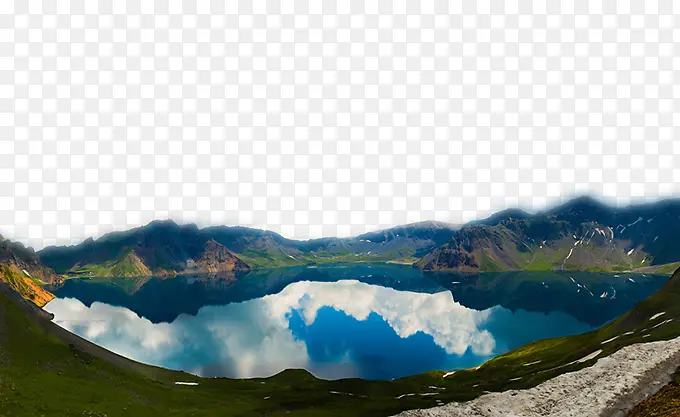 壮美的长白山天池美丽风景