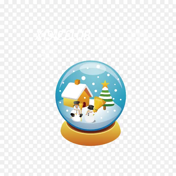圣诞老人 冬天 房屋 水晶球