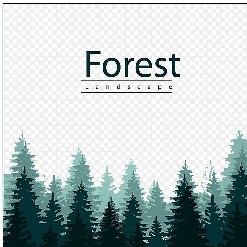 森林剪影背景
