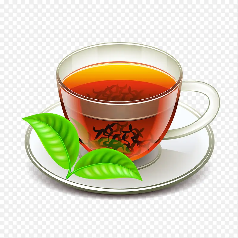 卡通茶杯设计矢量图