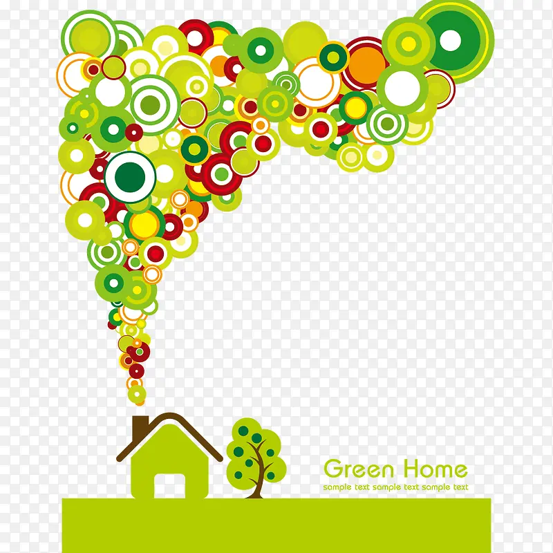 绿色家园创意图案