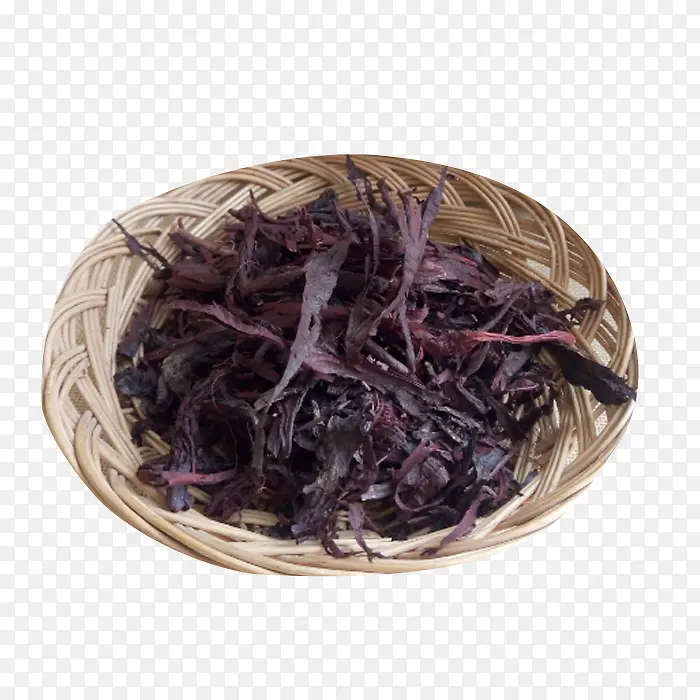 藤篮里的紫草片免抠素材
