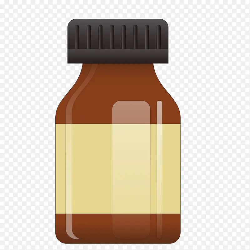 棕色的药瓶瓶子设计