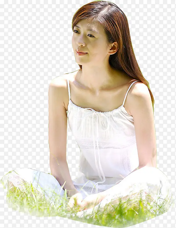 夏日活动海报吊带白色连衣裙