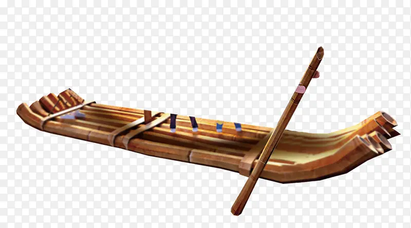 竹筏和竿