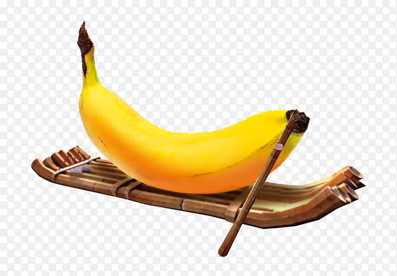 香蕉竹筏装饰图案