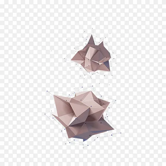 灰色几何三角形网络元素