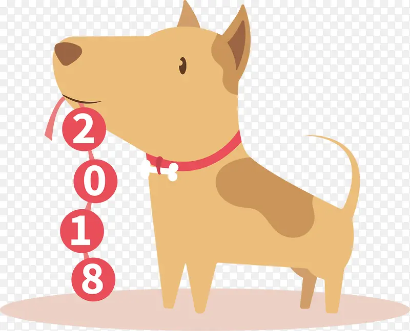 2018黄色可爱小狗