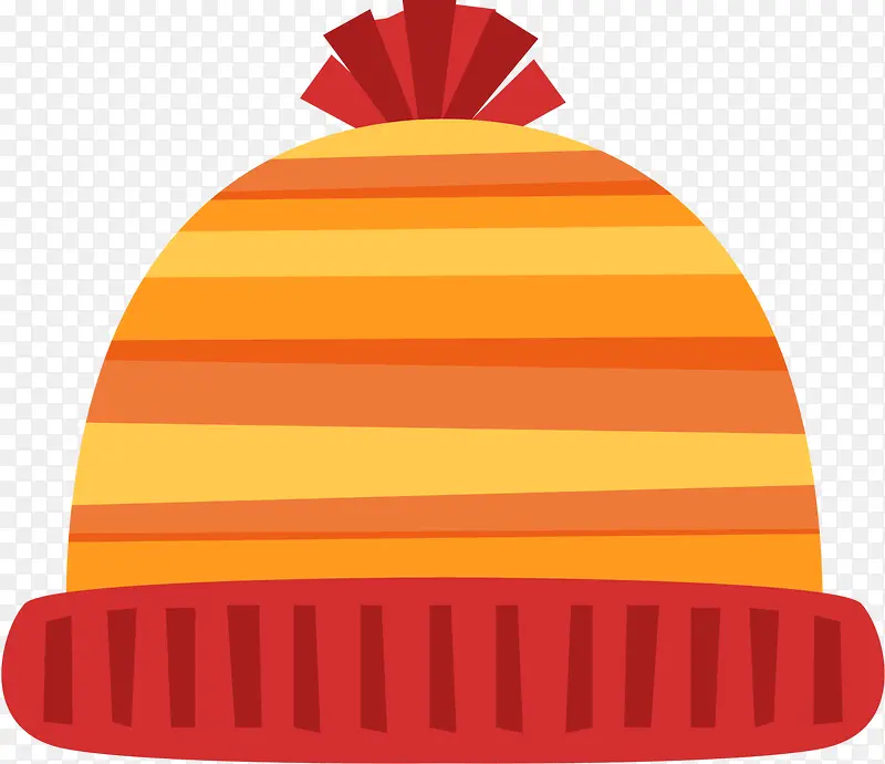 冬季多彩条纹帽子