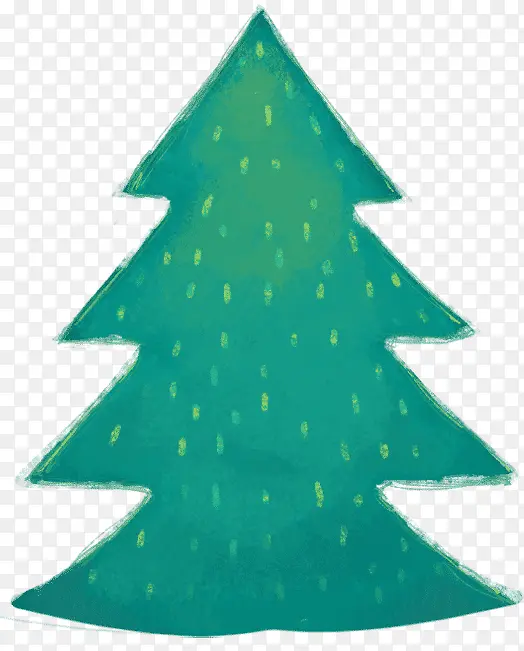 h5素材水彩圣诞树