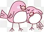小鸟 卡通鸟 粉红色