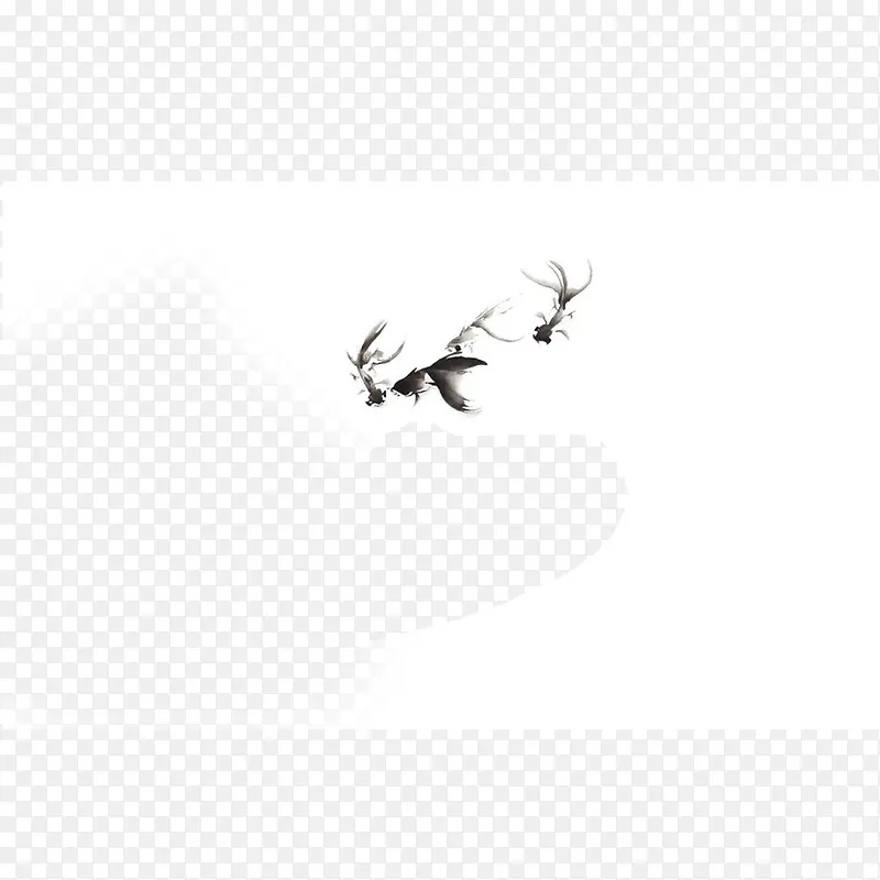 白色小鹿免抠素材