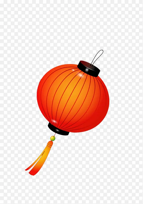 橙色中国风灯笼挂饰