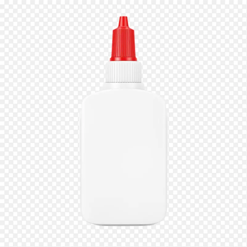 白色瓶身红色盖子的强力胶实物