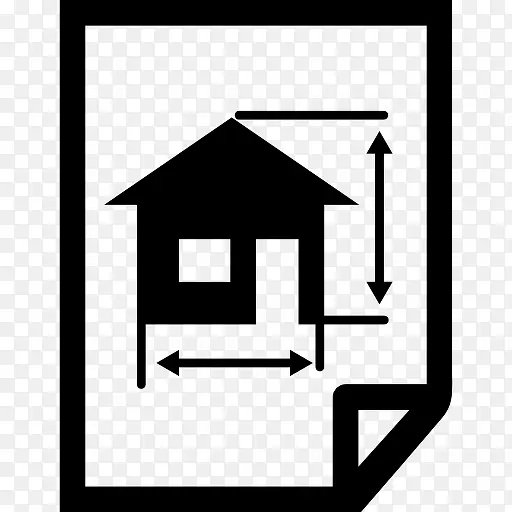 建筑画一个房子一纸图标