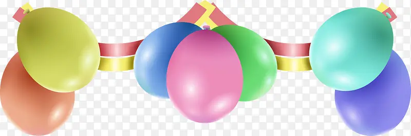 儿童节多彩气球挂饰