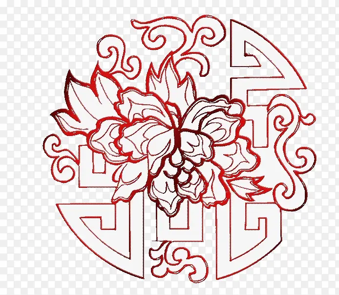 红色花朵底纹