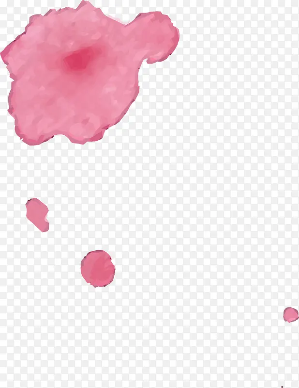 手绘粉色圆点水渍