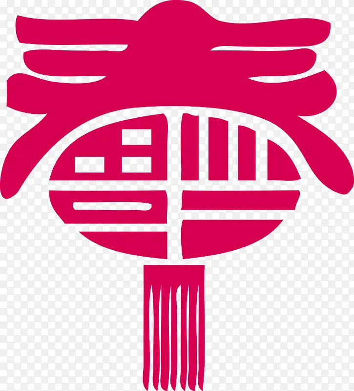矢量春福花灯新年宫灯