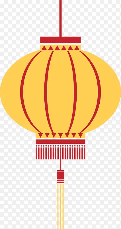 春节黄色灯笼挂饰