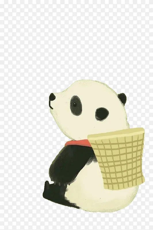 手绘可爱大熊猫