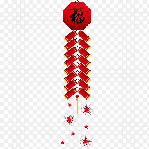 红色福字节日鞭炮