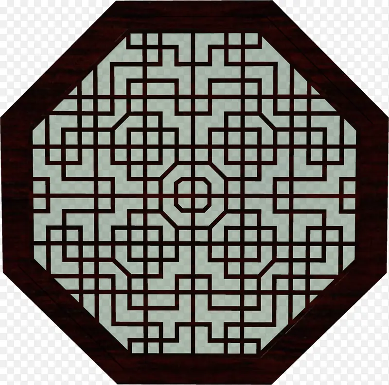 复古多边形屏风窗户