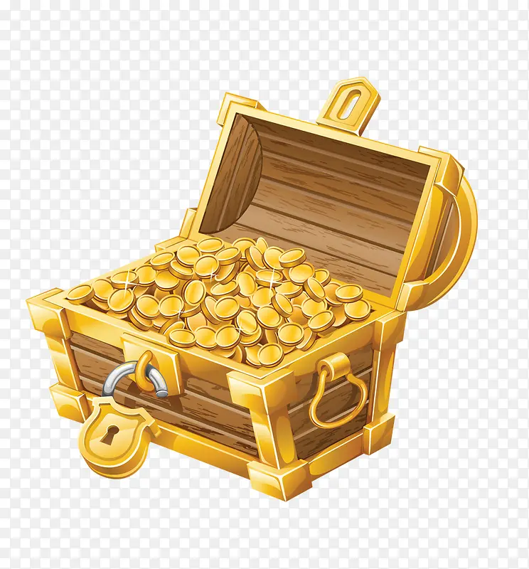 漂浮金币 黄金箱子