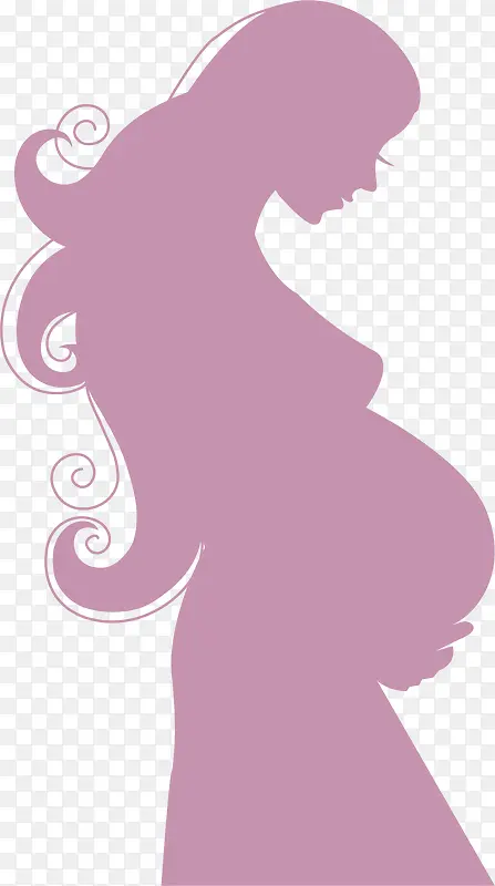 紫色孕妇