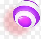 紫色条纹卡通圆球效果
