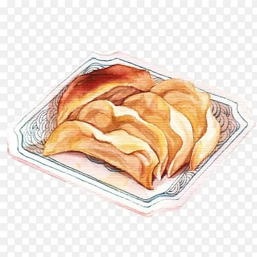 水饺手绘画素材图片