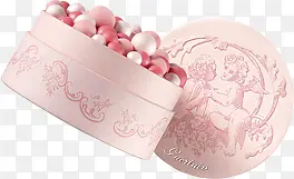 粉色公主风圆球糖果盒