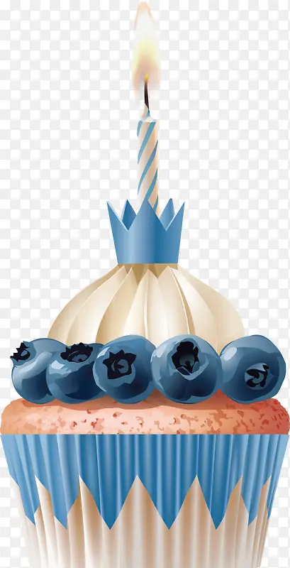 蓝莓装饰杯子蛋糕