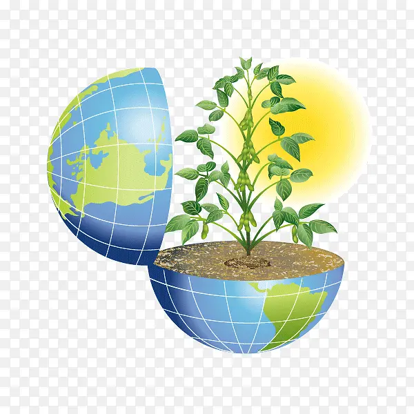 气球 绿色 植物 环保 节约能源